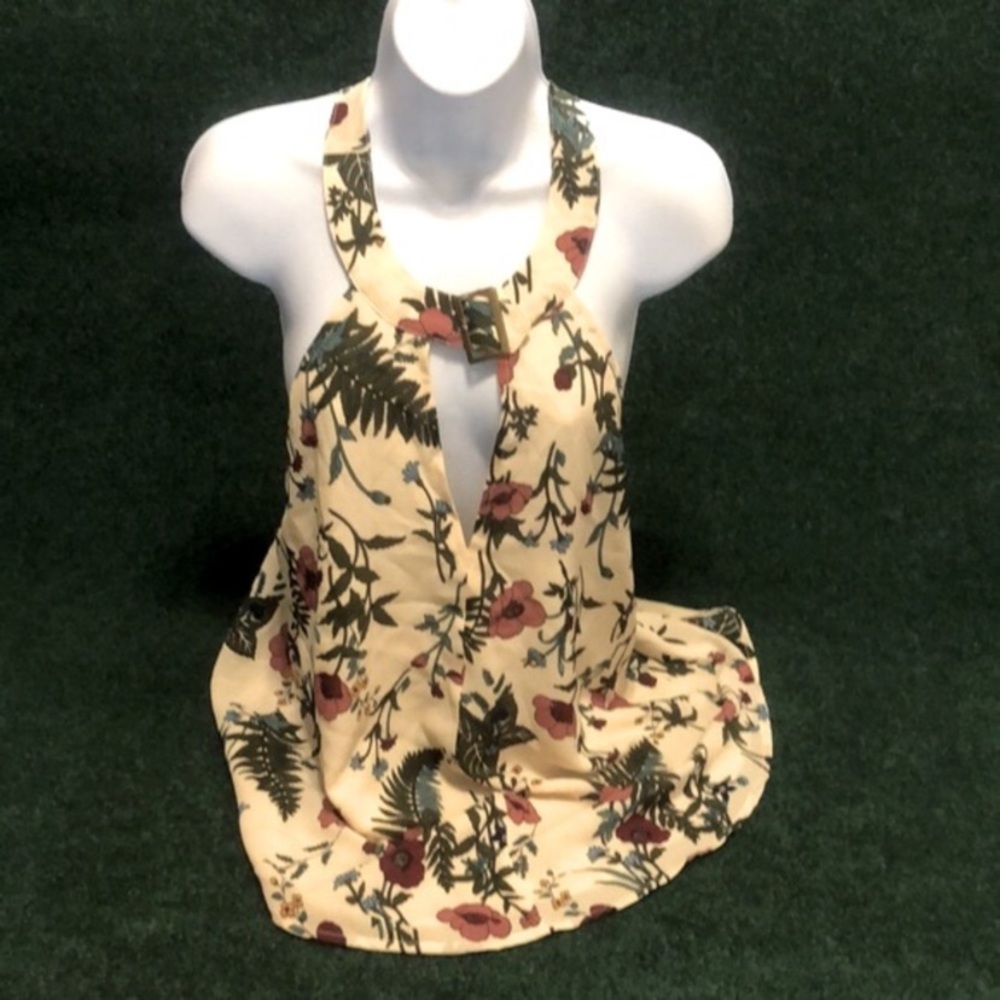 Hommage from Los Angeles Floral Trapeze Sleeveless Top - Picture 1 of 12